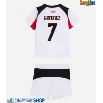 Maglie da calcio AC Milan Santiago Gimenez #7 Seconda Maglia Bambino 2025-26 Manica Corta + Pantaloni corti)